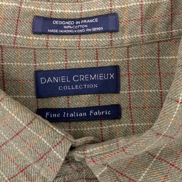 Daniel Cremieux Flannel Button Collar Shirt Size XL - Picture 3 of 12